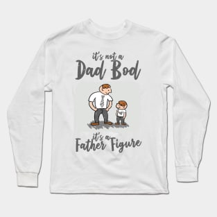 Dad Bod | Dim Gray Text Funny Dad Long Sleeve T-Shirt